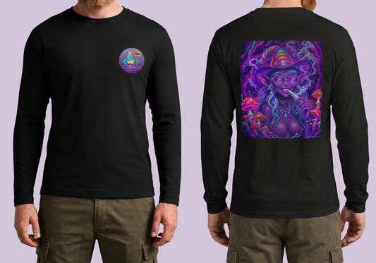 Festival Witch Long Sleeve Black T-Shirt