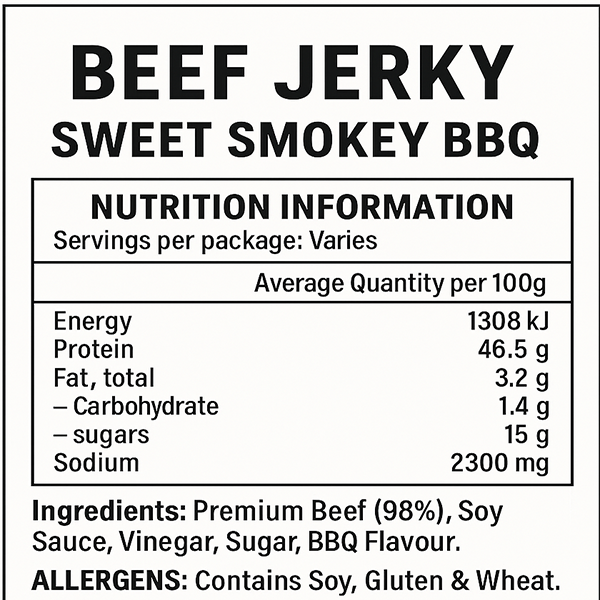Dry Cow Moot - Beef Jerky - Sweet Smokey BBQ