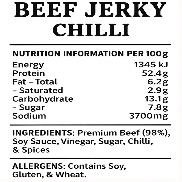 Dry Cow Moot - Beef Jerky - Chilli