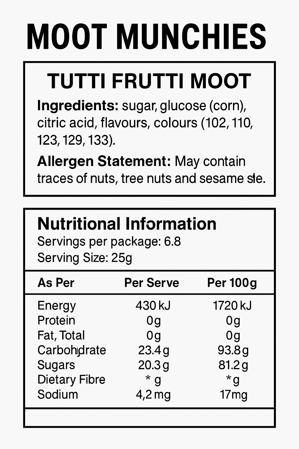 Moot Rocks - Tutti Frutti