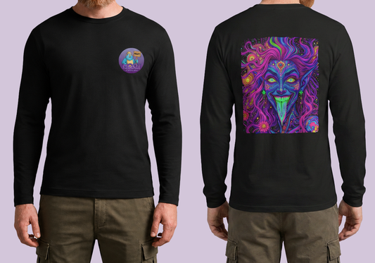 Festival Queen Long Sleeve Black T-Shirt