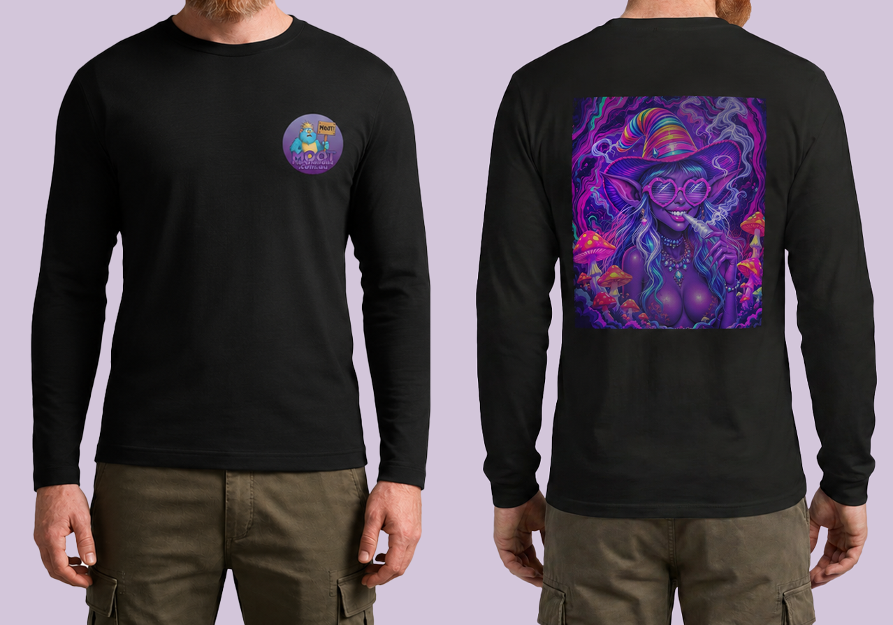 Festival Witch Long Sleeve Black T-Shirt