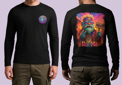 Hippie Moot Long Sleeve Black T-Shirt