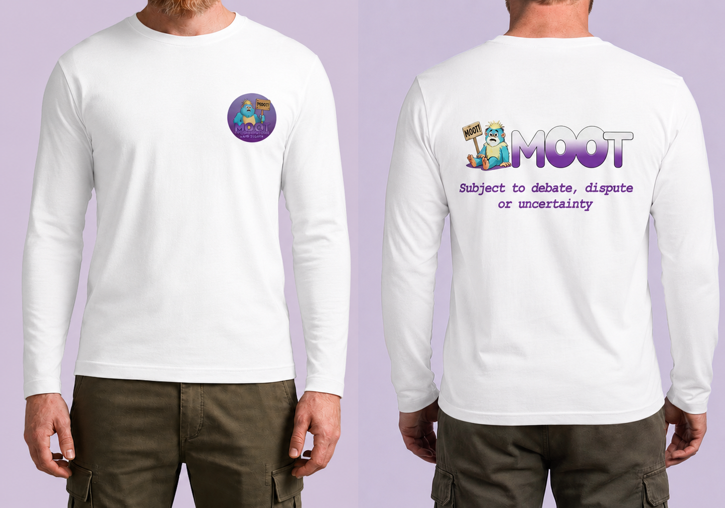 Moot Meaning Logo Long Sleeve Black T-Shirt