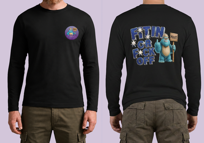 Fit In or F*ck Off Long Sleeve Black T-Shirt