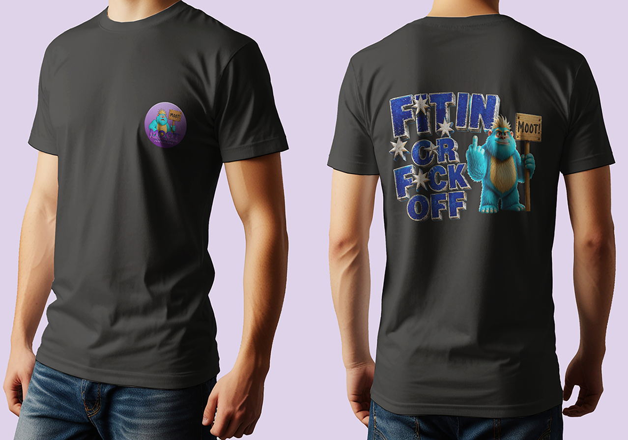 Fit In or F*ck Off Black T-Shirt