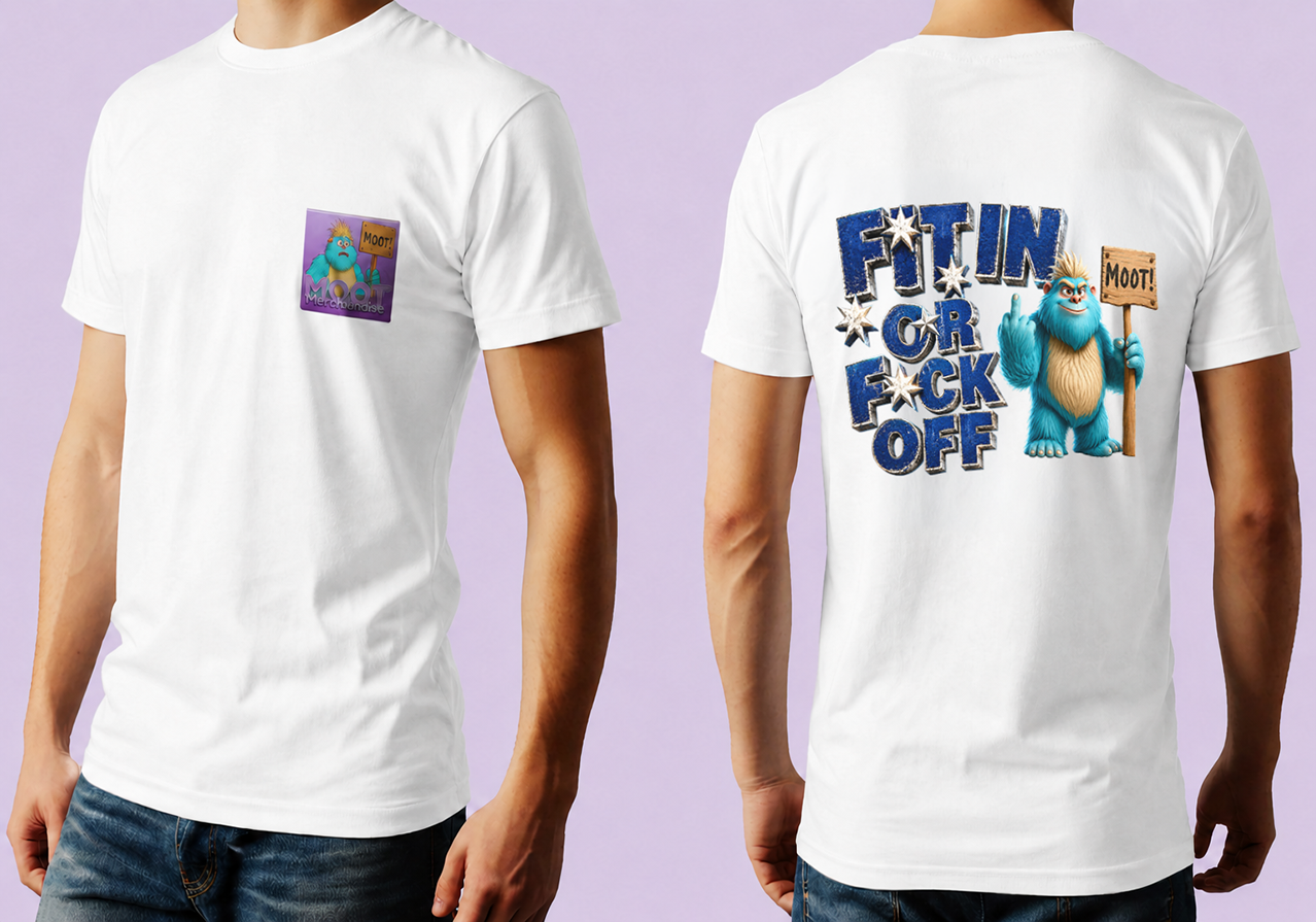 Fit In or F*ck Off Black T-Shirt