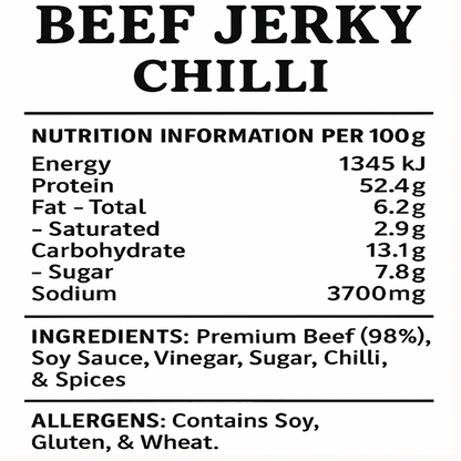 Dry Cow Moot - Beef Jerky - Chilli