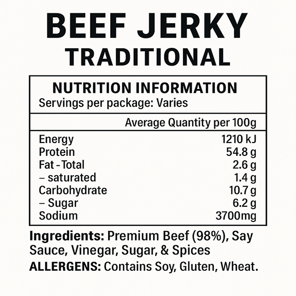 Dry Cow Moot - Beef Jerky - Traditional