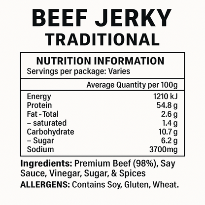 Dry Cow Moot - Beef Jerky - Traditional